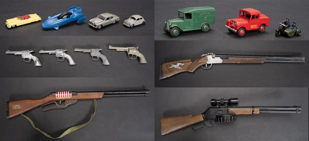 Vintage Toy Lot Mattel Dinky Cars Guns