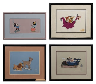Walt Disney Studios Sericels Hanna Barbera Goofy Mickey Flintstones