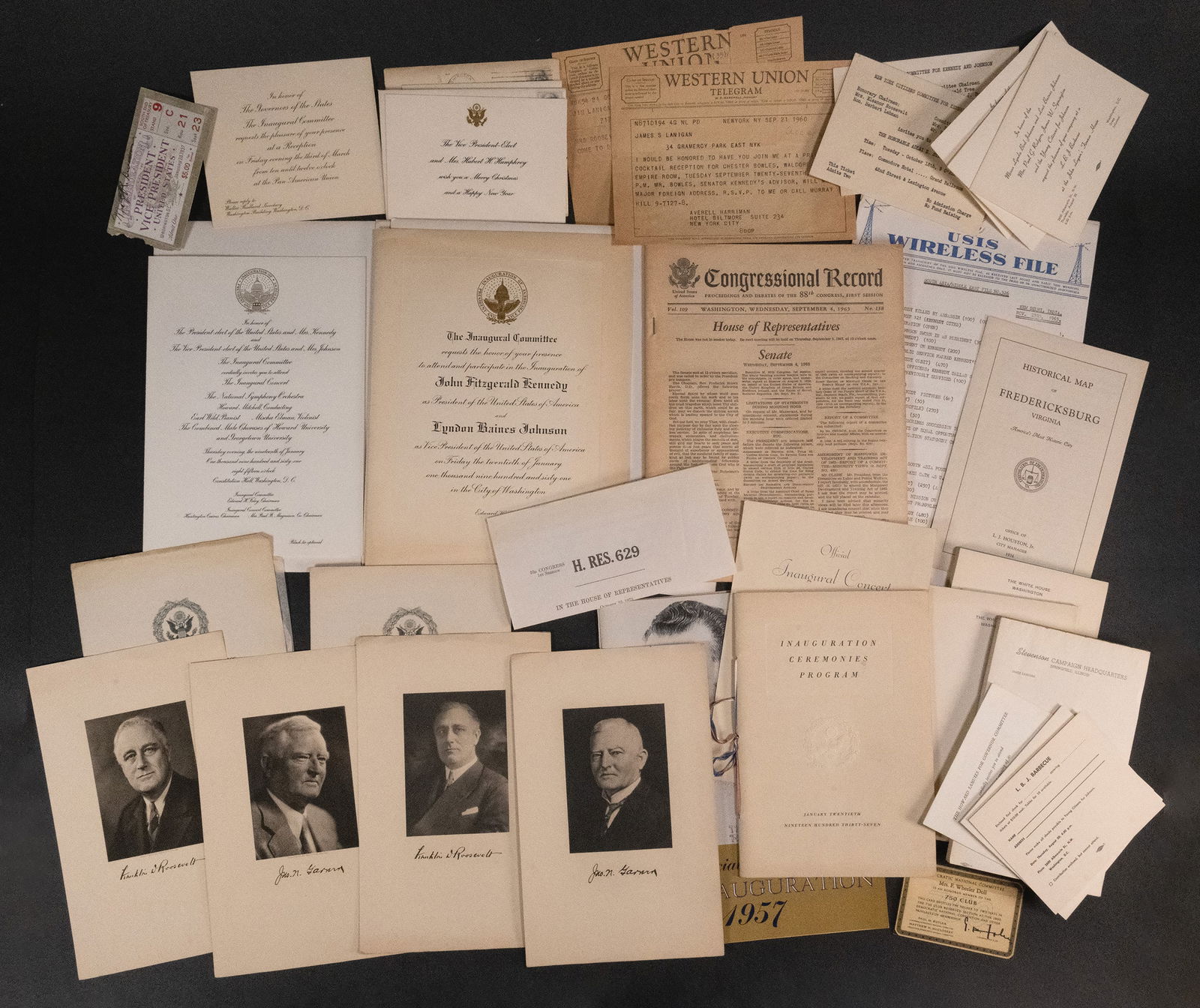 JFK Johnson LBJ White House Invitations Correspondence & invitations (1 of 16)