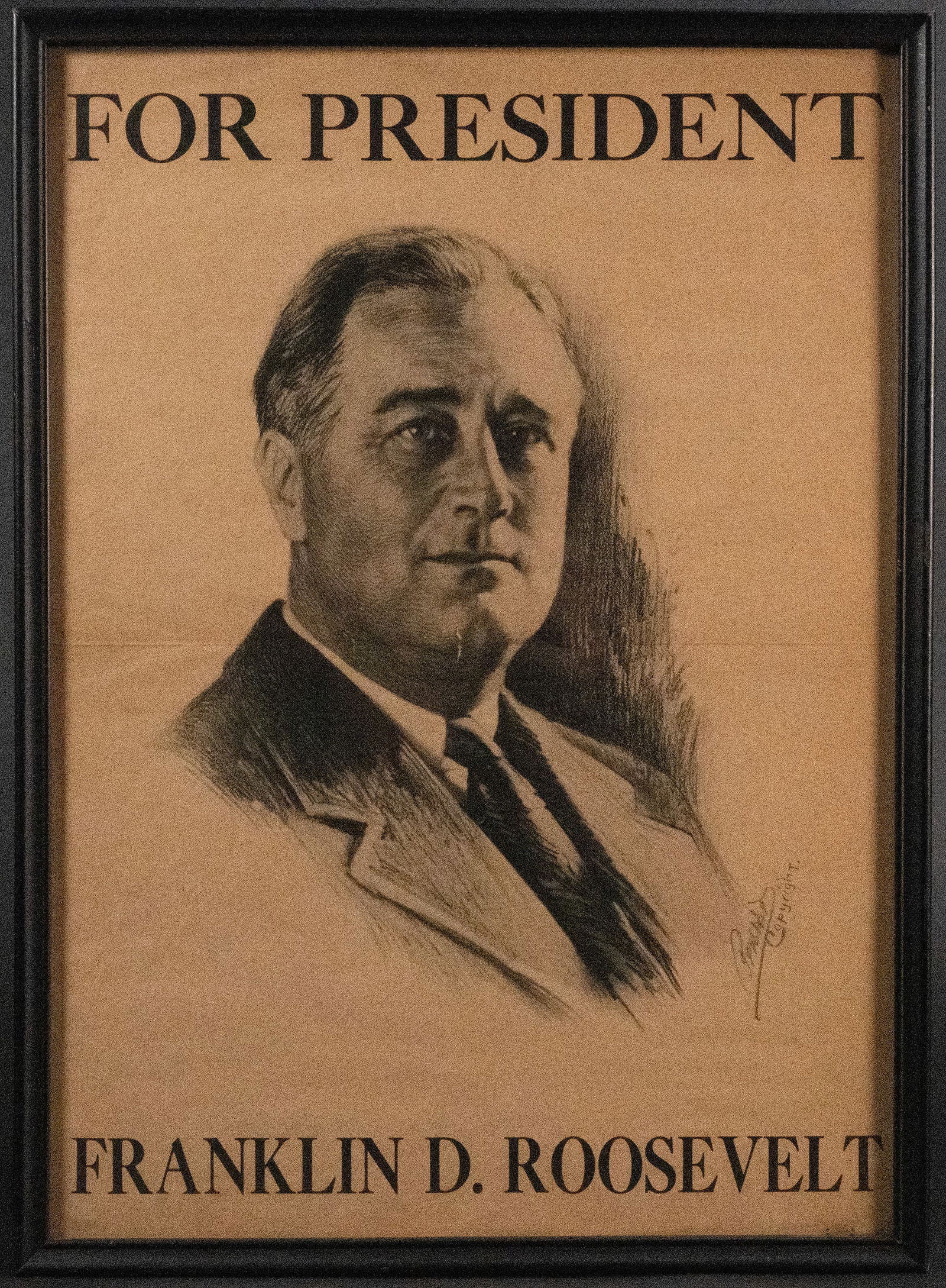 1932 Franklin D Roosevelt FDR 1st Presidential Framed Campaign Poster Framed (1 of 4)