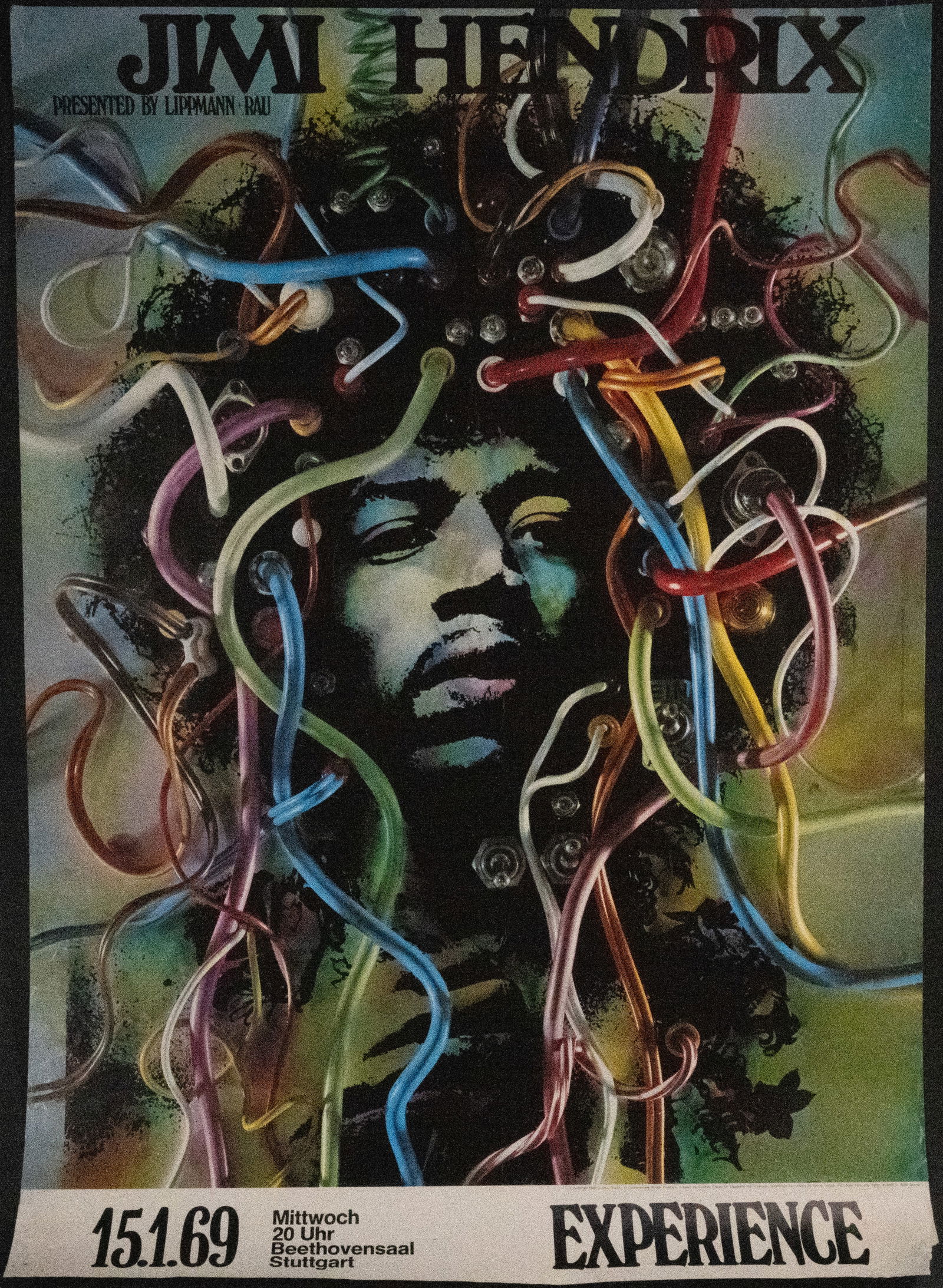 1969 Jimi Hendrix Experience Concert Poster - Gunther Kieser Poster Lippmann Rau Germany (1 of 6)