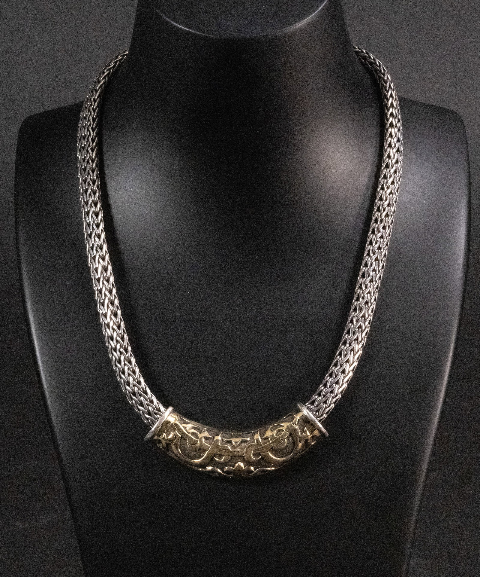 John Hardy 18k Gold & Sterling Silver Slide Pendant Necklace (1 of 9)