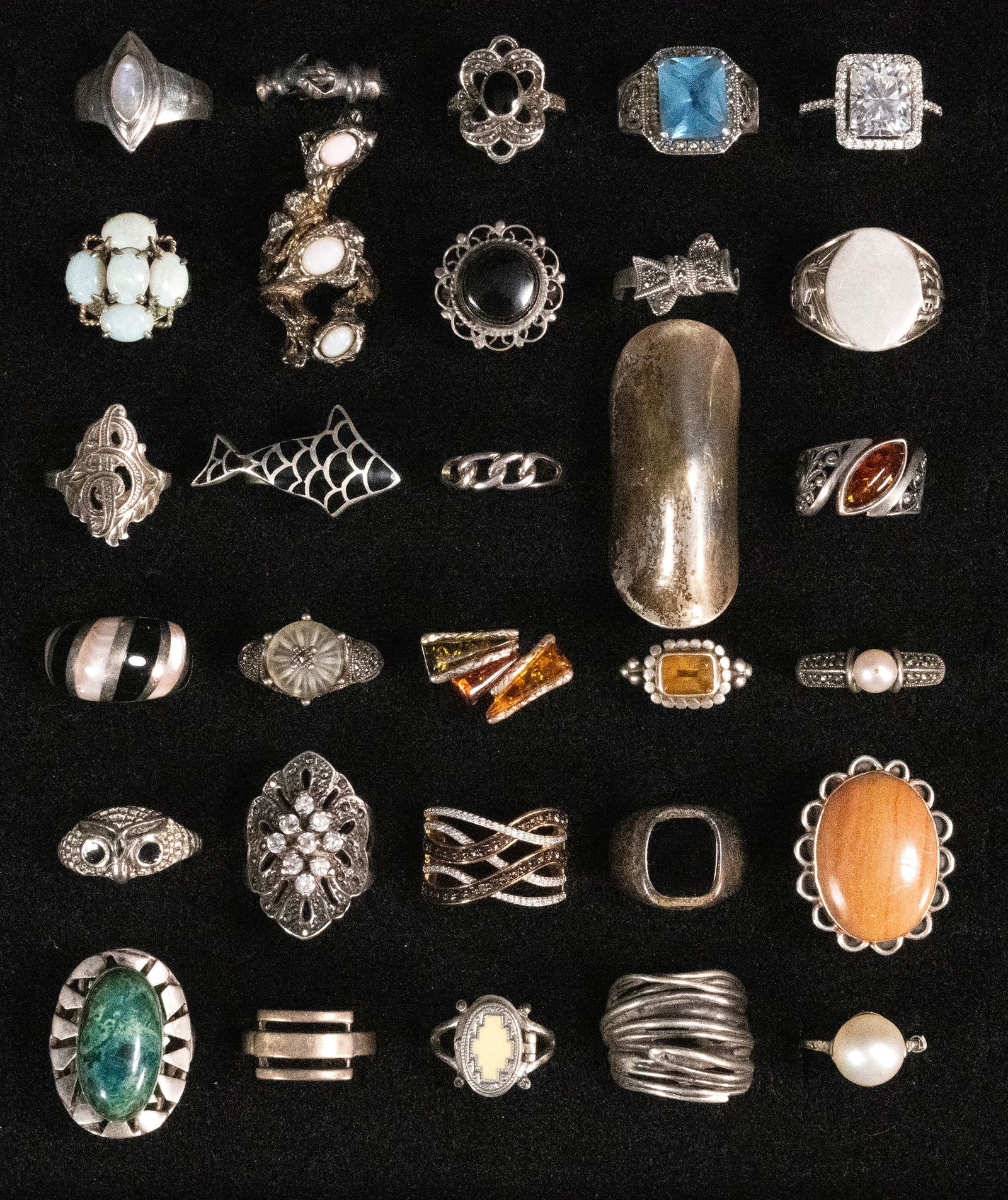Large Sterling Silver Ring Collection (1 of 5)