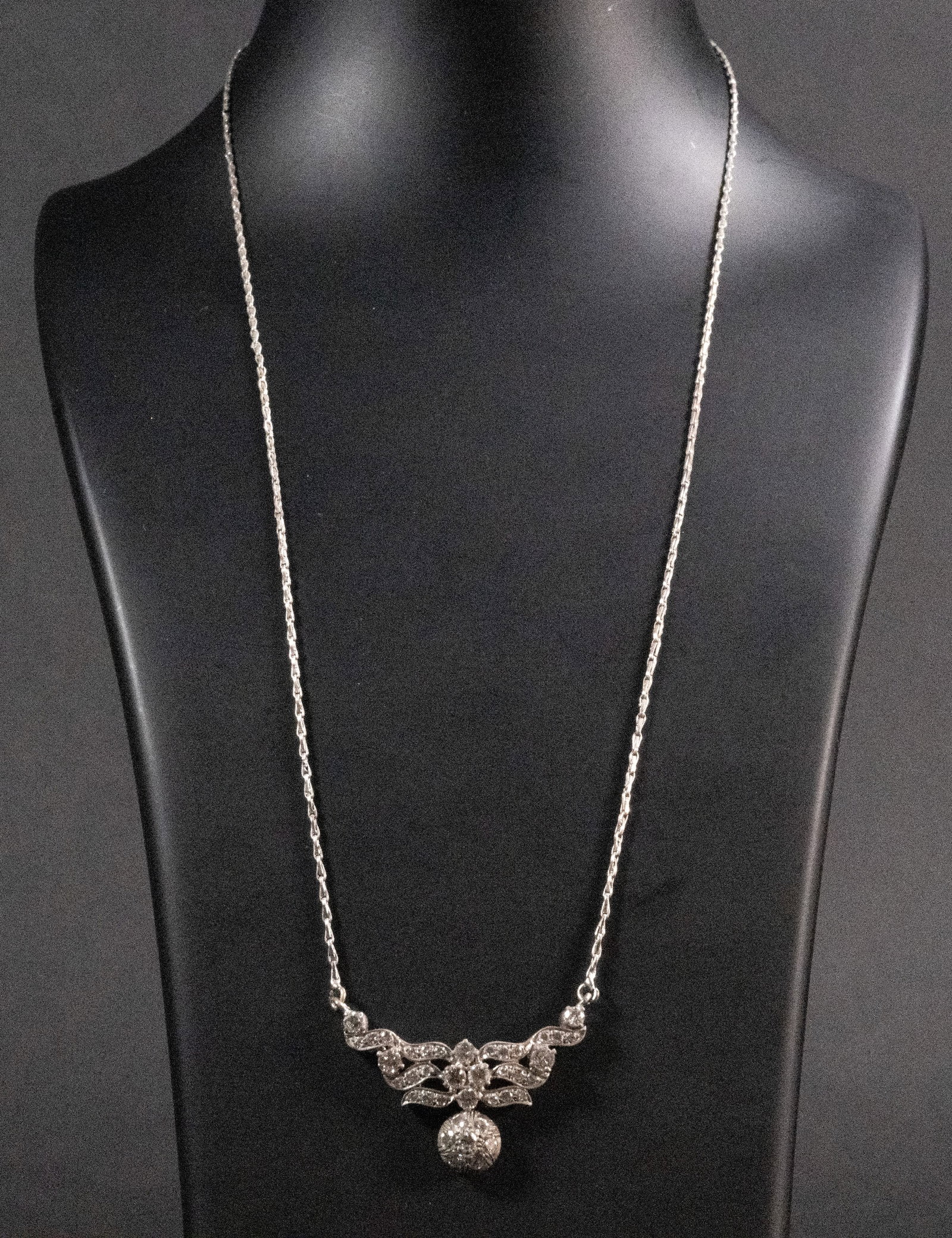 Edwardian Belle Epoque Diamond Angel Wing Pendant Necklace (1 of 6)