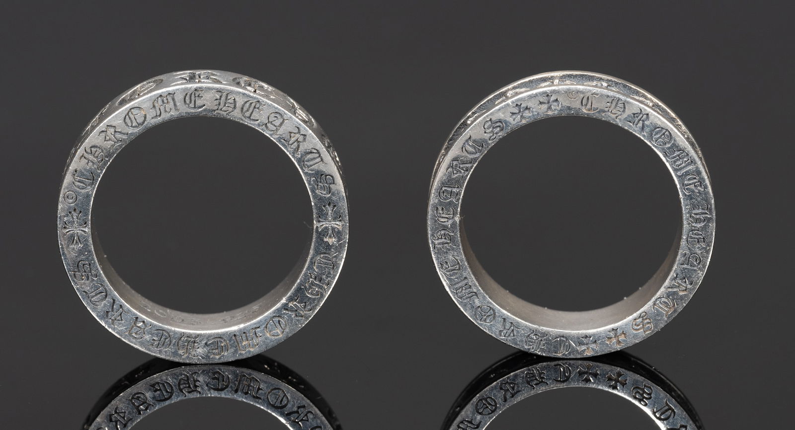 Chrome Hearts Sterling Silver Forever Spacer & Plus Ring Band (1 of 9)