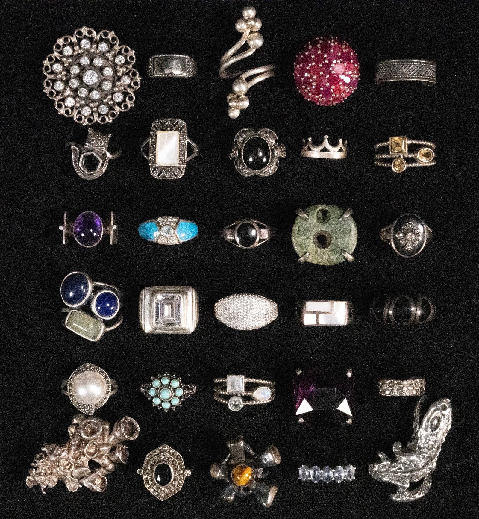 Large Sterling Silver Ring Collection (1 of 5)