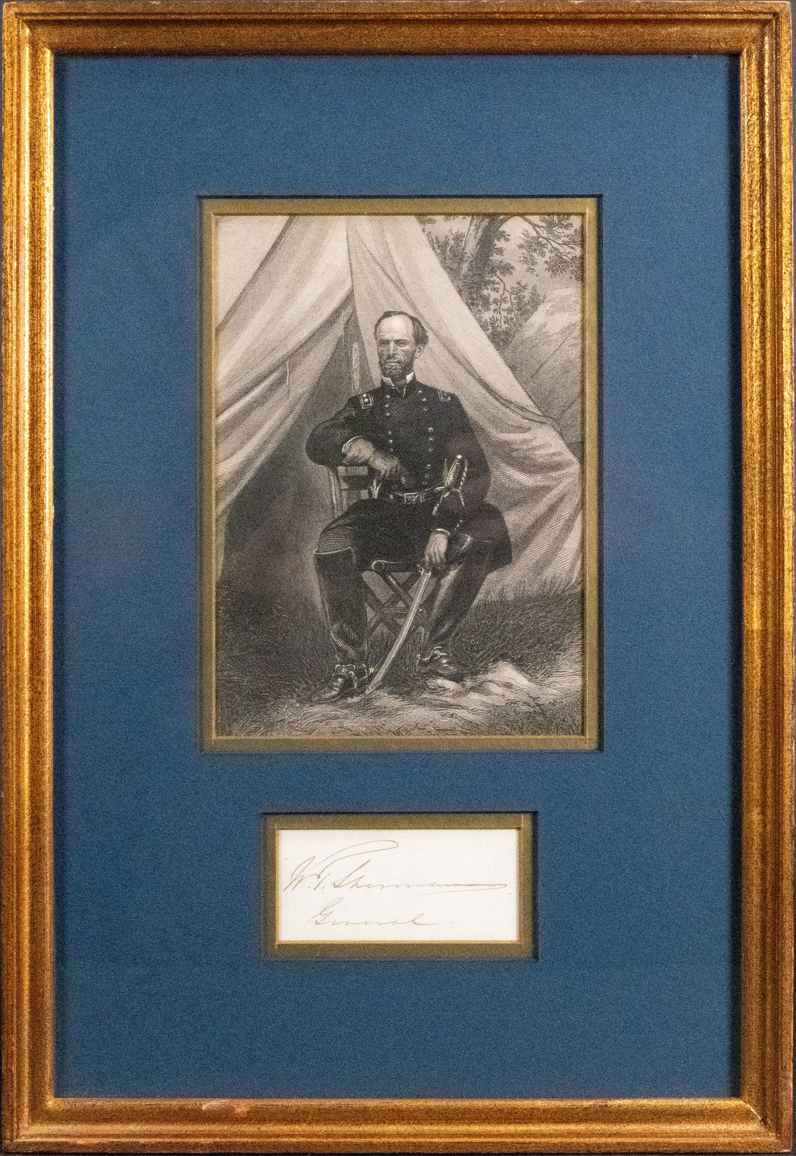 General William T. Sherman Autograph Framed (1 of 5)
