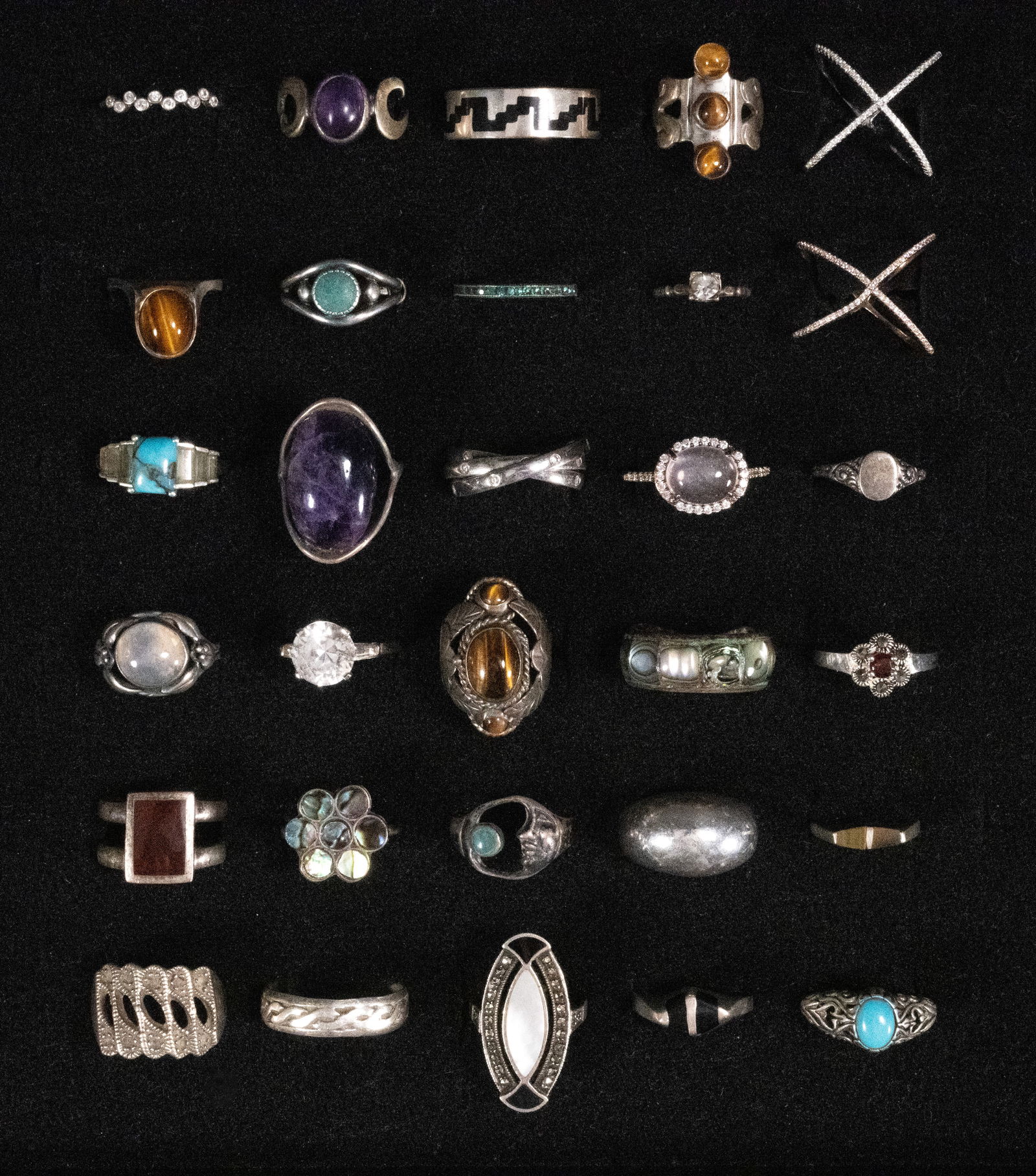 Large Sterling Silver Rings Collection (1 of 5)