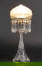 American Brilliant Cut Glass Mushroom Table Lamp