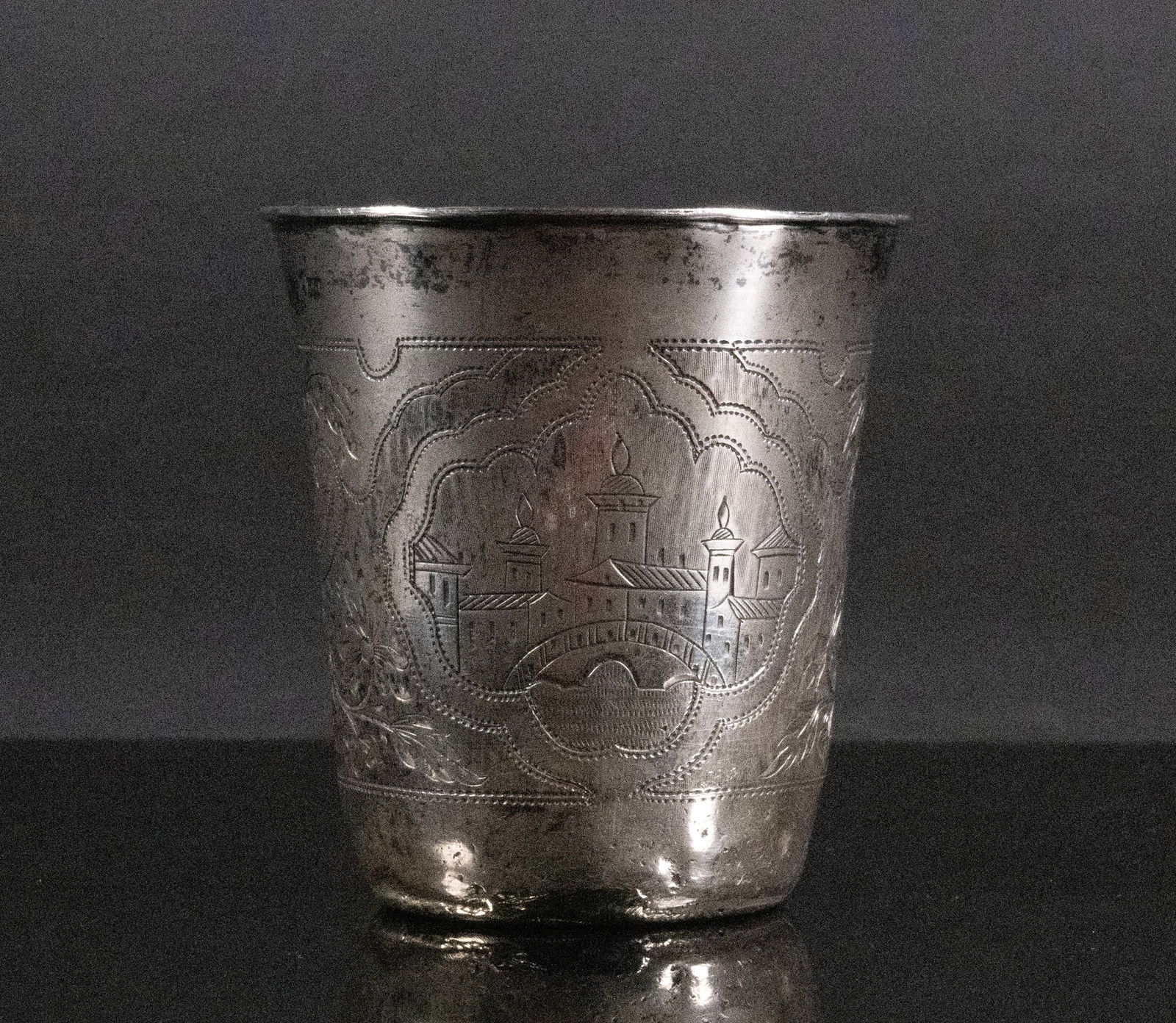 19th c. Judaic Ivan Yefimovich Konstantinov Russian Moscow 84 Silver Kiddush Cup (1 of 6)
