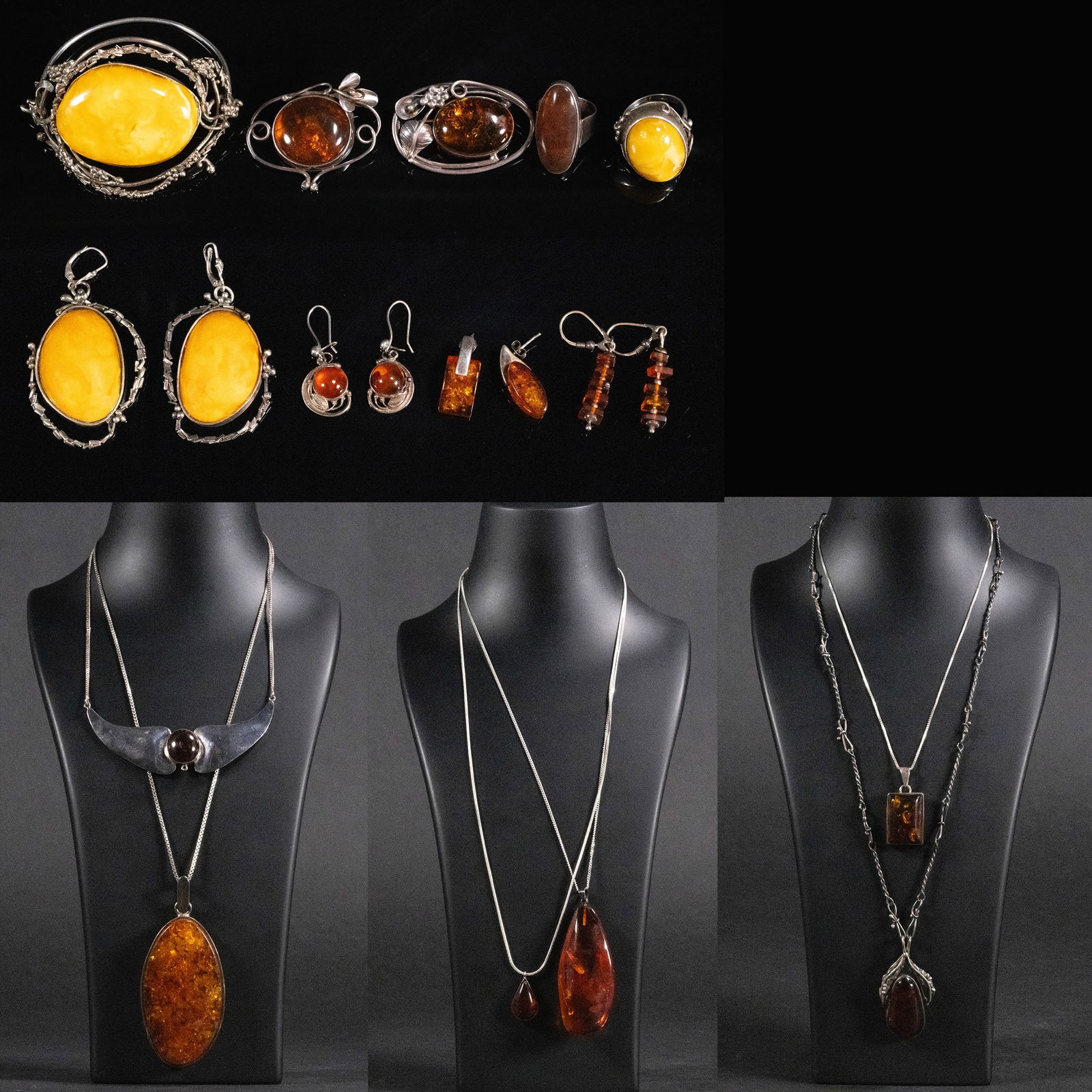 Amber & Sterling Silver Jewelry Collection (1 of 13)