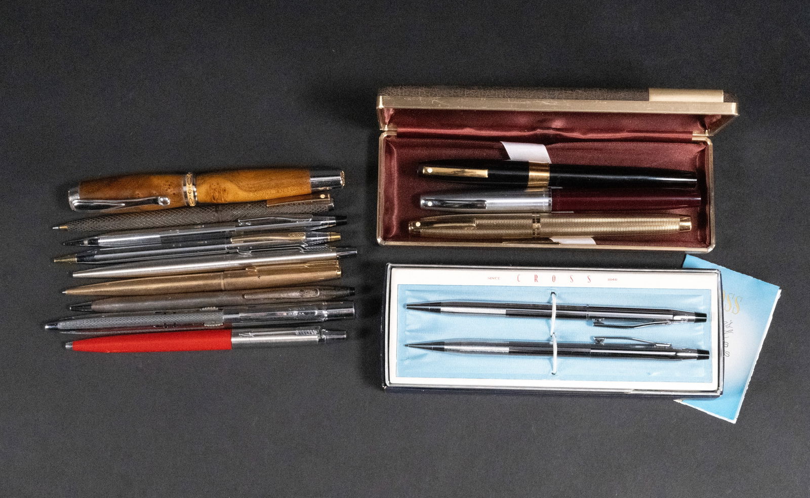 Vintage Fountain & Ballpoint Pen Collection Lot  Gold / Sterling Silver Cross Sheaffer Advertisement (1 of 9)