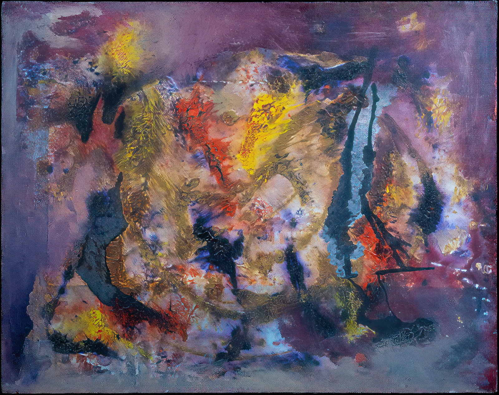 Elliot Lloyd (America b.1937-) Abstract Oil On Canvas (1 of 5)