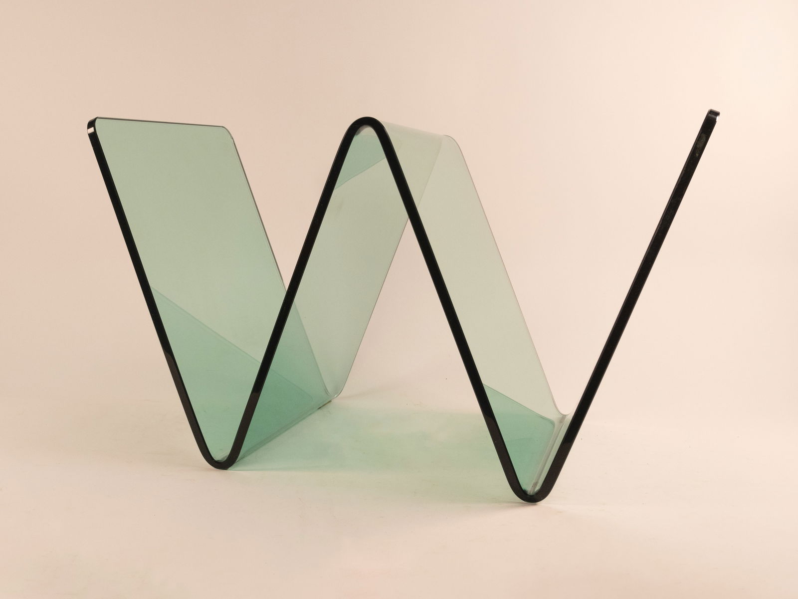 Fontana Arte Ascribe Mid Century Modern Glass Magazine Rack (1 of 8)