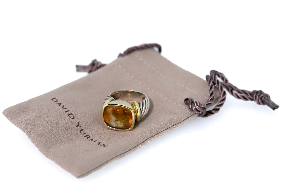 David Yurman 14K & Sterling Silver Citrine Ring (1 of 10)