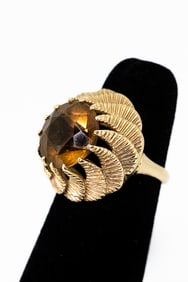 14K Gold Citrine Ring
