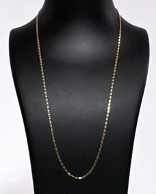14K Gold Italian Chain Necklace 20"L