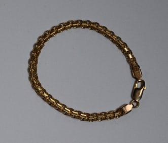 14K Gold Italian Bracelet 7"L