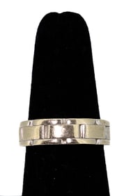 14K White Gold Band Ring