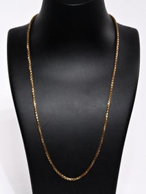 18K Gold Chain Necklace 20"L