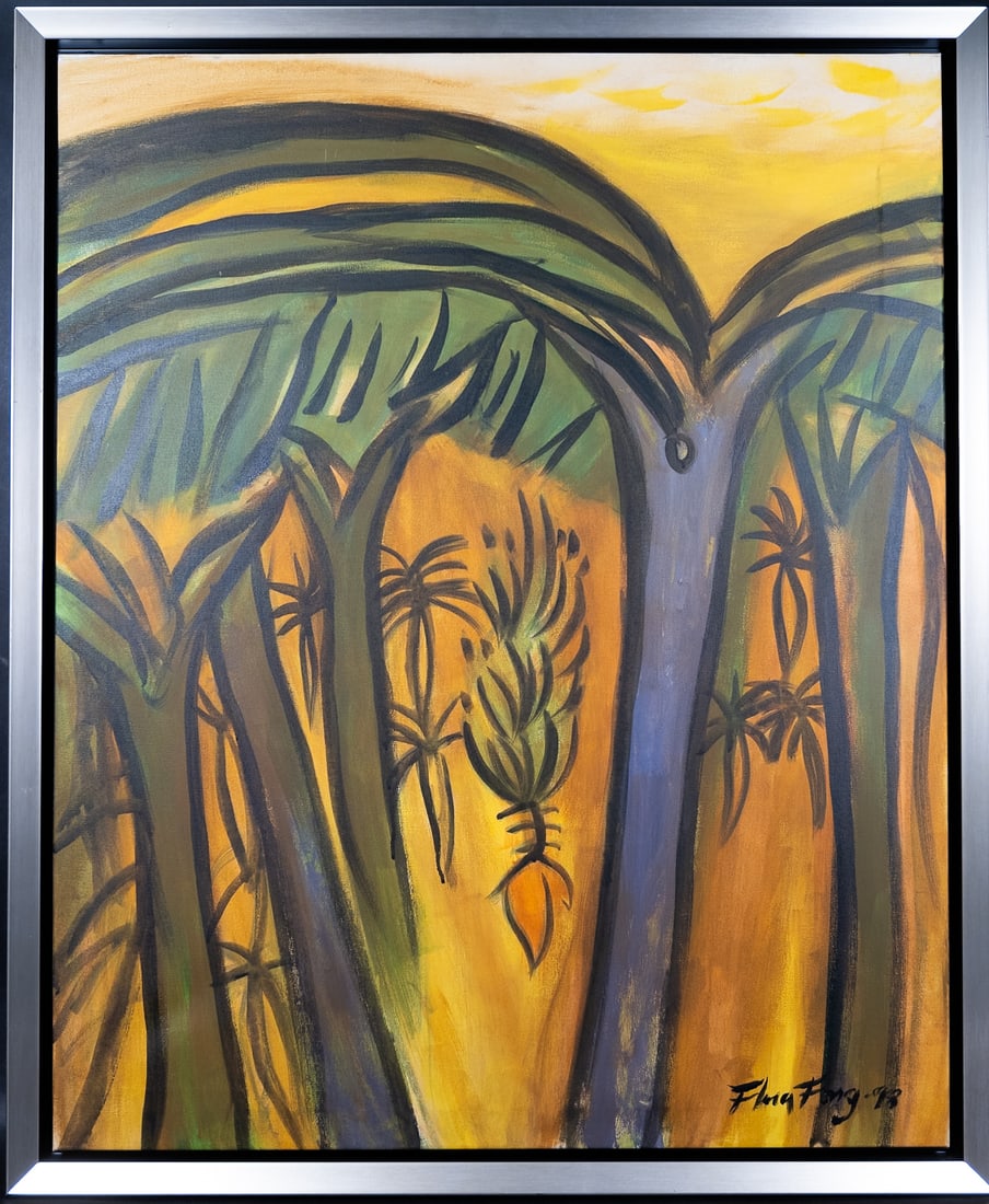 Flora Fong  (Cuba b.1949-) Oil on Canvas (1 of 4)