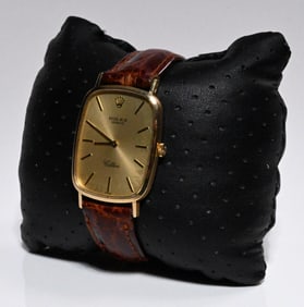 18K Gold Rolex Cellini Men's Wristwatch Cal 1601