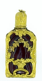 18th c. Coin Gold Agate Snuff Bottle