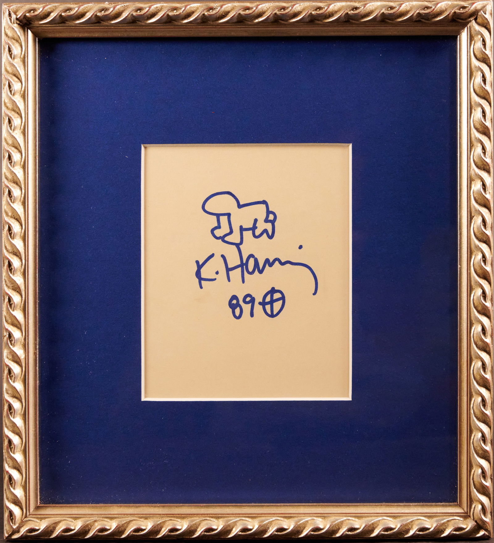 Keith Haring (American 1958-1990) "Crawling Baby" Marker On Paper Hand Drawing (1 of 4)