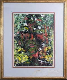 Thornton Dial (American 1928-2016) Portrait Oil