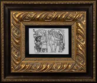 Pablo Picasso (Spain, 1881-1973) Couple Hibou Et Odalisque A Cheval