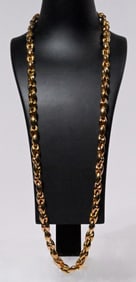 18K Gold Italian Chain Link Necklace