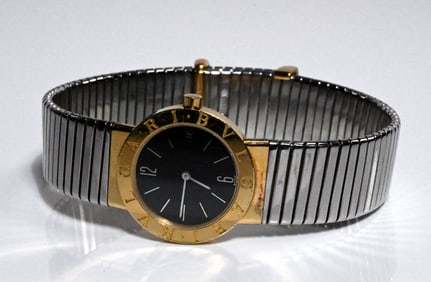 Bvlgari 18K Gold Stainless Steel Wristwatch