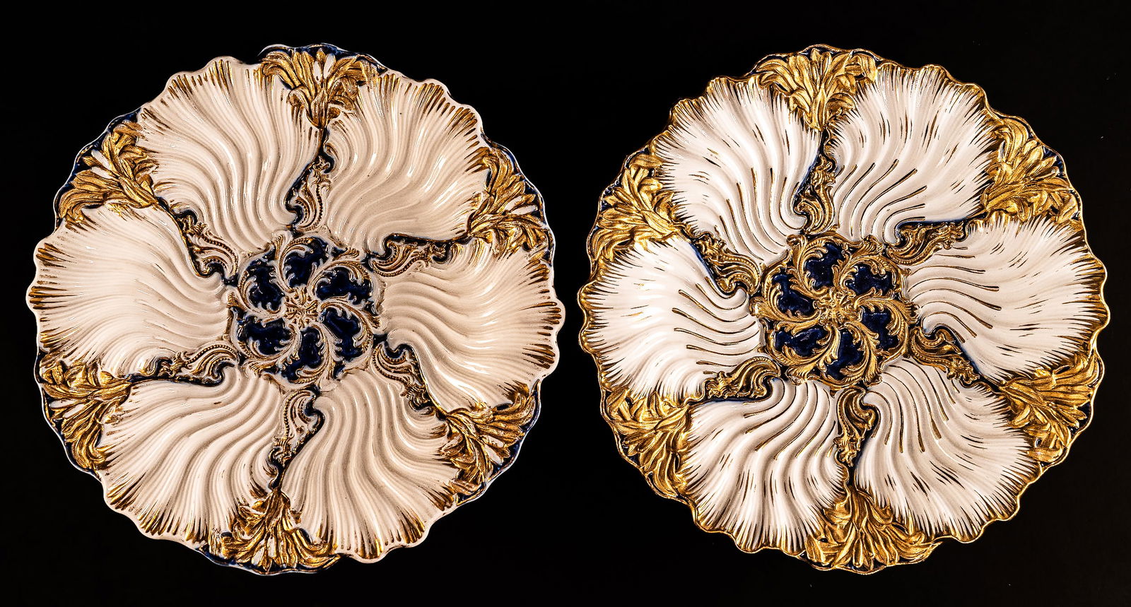 Meissen German Porcelain Gilt Floral Charger Lot (1 of 6)