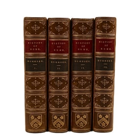 Fine Binding 19th c. The History Of Rome By Theodore Mommsen Set Of 4 Volumes 1880