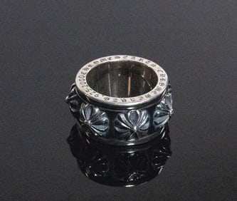Chrome Hearts Plus Spinner Sterling Silver Ring