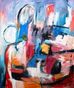 Willem De Kooning ( Dutch America 1904-1997) Ascribed Abstract Oil On Canvas