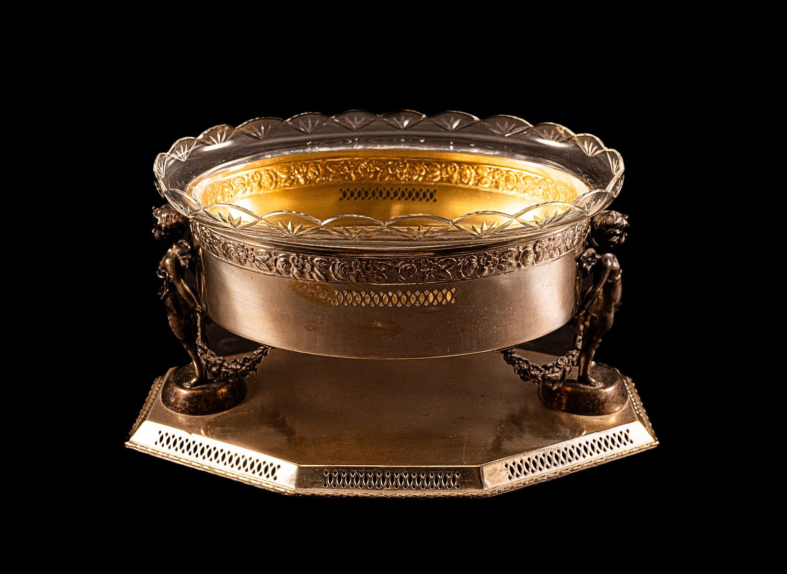 Pairpoint Art Nouveau Figural Oval ABCG Insert Centerpiece (1 of 6)