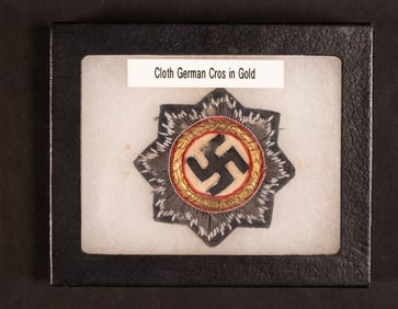German Cross In Gold Cloth Type Panzer Issue