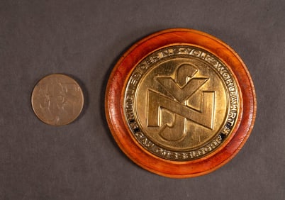 German NSDAP (NAZI PARTY) NSV Members Door Plaque (NSV T?r-Plakette) & Germany Nazi Donation Token