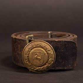 German WWII Fire Defence Service Police Officer Belt & Buckle