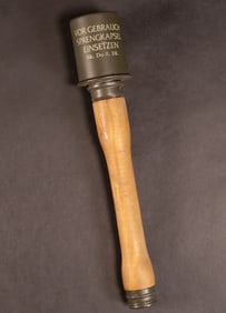 WWII German Practice Potato Masher Stick Grenade Inert