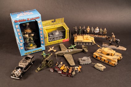 WWII Military Toy Group Lot ModelsFigures German French US etc