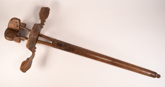 Mathani Carved Wood Cream Butter Churner India