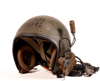 Vietnam War American Named CVC T56-6 Tanker Helmet w/ SA-1552/G Transceiver Full Electronics