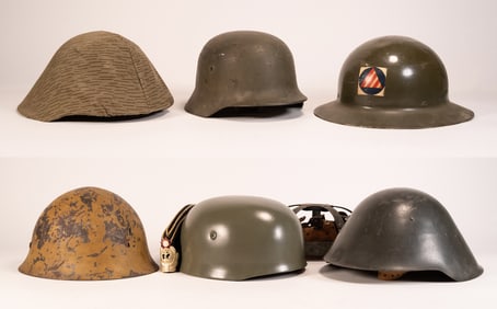 Militaria Helmet Group Lot German US Japanese