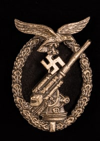 WWII German Luftwaffe Flak Badge by CE Juncker Berlin