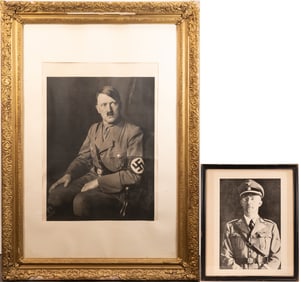 WWII German Adolf Hitler & Heinrich Himmler Framed Wall Art