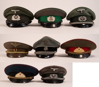 WWII German Russian Officer Hats Collection Group Lot