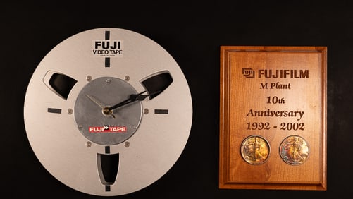 Fuji Film Award 1992 & 2002 Walking Liberty Toned Walking Liberty  Dollar Purple Blue Rainbow Fuji