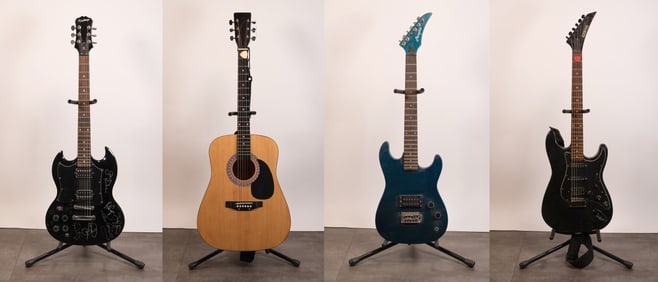 Kip Winger Estaban Marshall Autographed Guitars Lot of 4